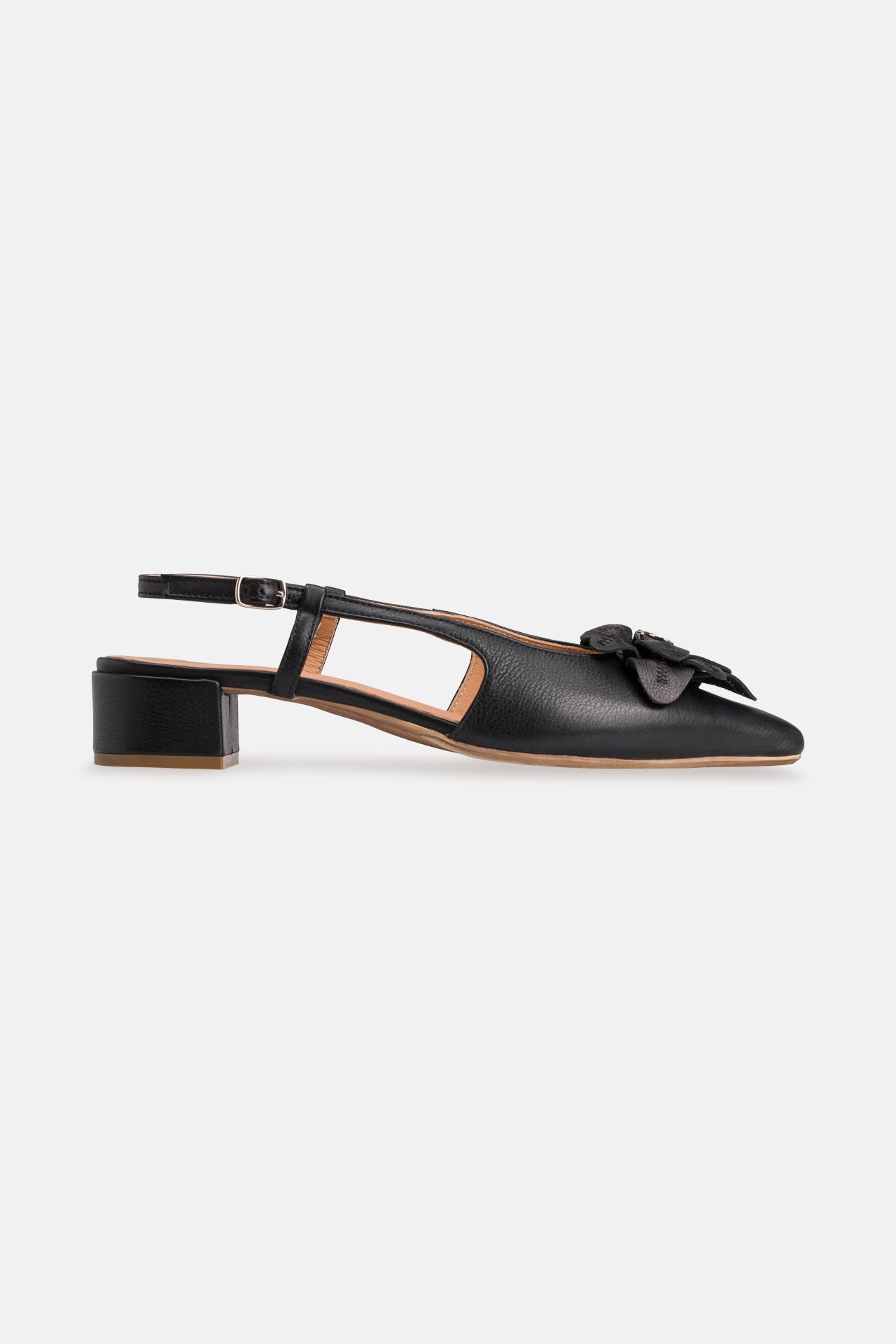 DONNA CAROLINA Sling-Sandaletten 'Karen Flower' schwarz, Bild 1
