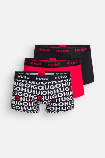 HUGO 3er-Pack Boxer Trunks mehrfarbig