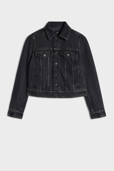 7 FOR ALL MANKIND Jeansjacke schwarz