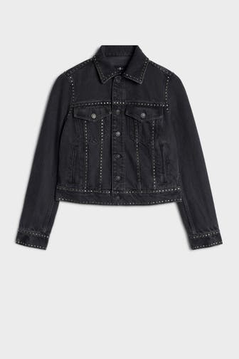 7 FOR ALL MANKIND Jeansjacke schwarz