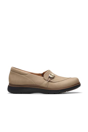 CLARKS Slipper 'Certina Ease' taupe Regular Fit