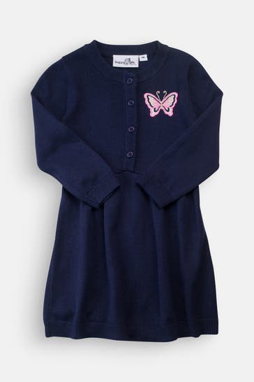HAPPY GIRLS Strickkleid navy
