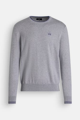 LA MARTINA Strickpullover hellgrau