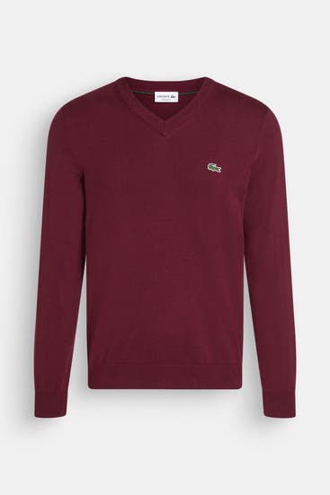 LACOSTE - Strickpullover weinrot
