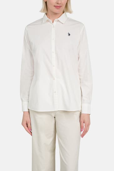 U.S. POLO ASSN. Business-Bluse weiß