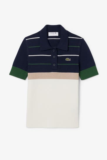 LACOSTE Strick-Polo mehrfarbig