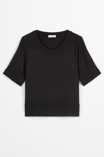 MARC O'POLO Strickshirt schwarz