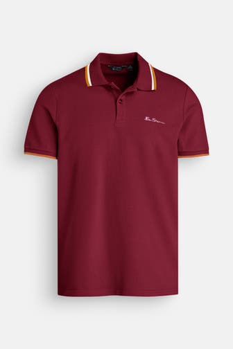 BEN SHERMAN Polo-Shirt weinrot