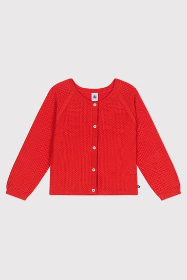 PETIT BATEAU Strickjacke rot