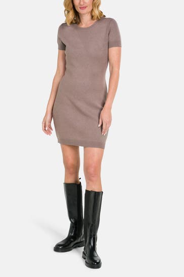 CALVIN KLEIN Strickkleid taupe