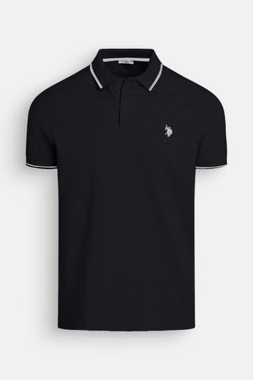 U.S. POLO ASSN. Polo-Shirt schwarz