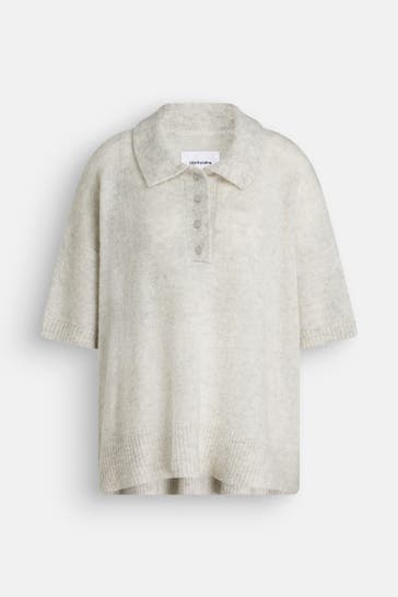 BLACK PALMS Wollmix-Shirt 'Kinda' greige