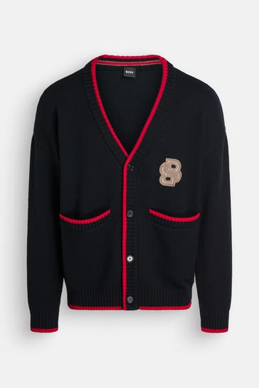 BOSS Wollstrickjacke 'Bianko' zweifarbig