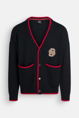 BOSS Wollstrickjacke 'Bianko' zweifarbig