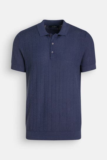 HECHTER Paris Strick-Polo dunkelblau