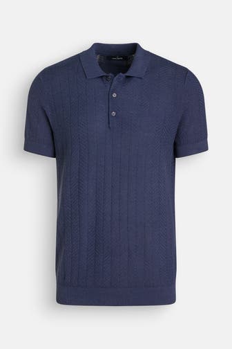 HECHTER Paris Strick-Polo dunkelblau