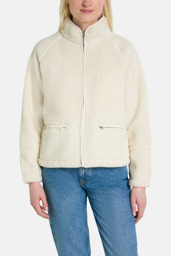 SAMSØE & SAMSØE Teddyfell-Jacke ecru
