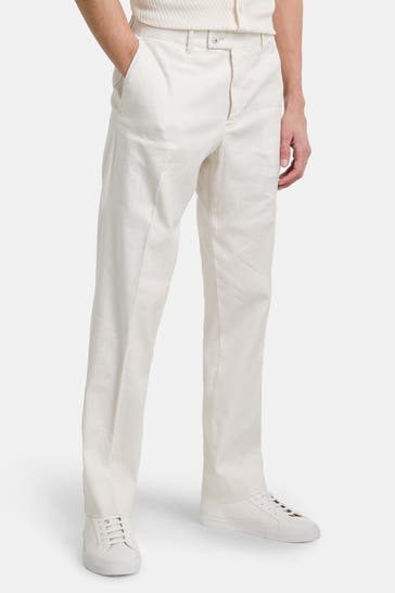 J.LINDEBERG Leinenmix-Hose 'Lois' offwhite