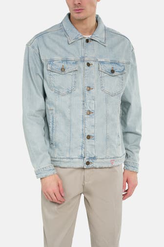 GUESS Jeansjacke 'Trucker' hellblau