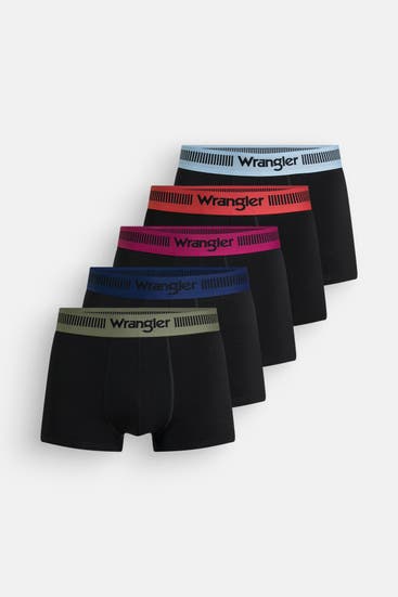 WRANGLER - 5er-Pack Trunks 'Boote' schwarz