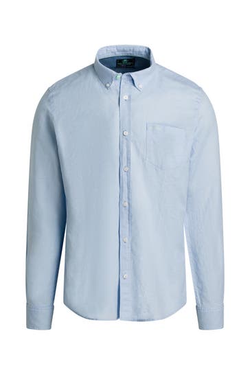 NEW ZEALAND AUCKLAND Leinenmix-Hemd 'Okarito' hellblau