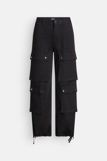 DIESEL Stoffhose schwarz