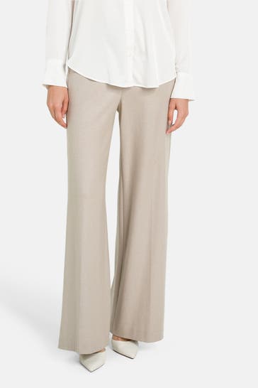 LUISA CERANO Wollmix-Hose greige