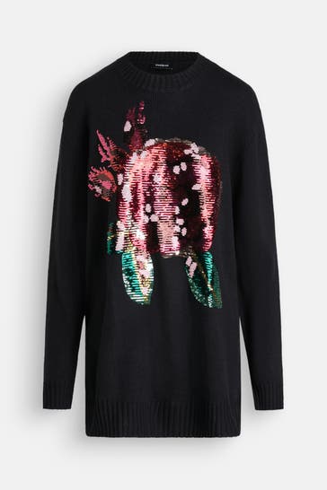 DESIGUAL Strickkleid schwarz