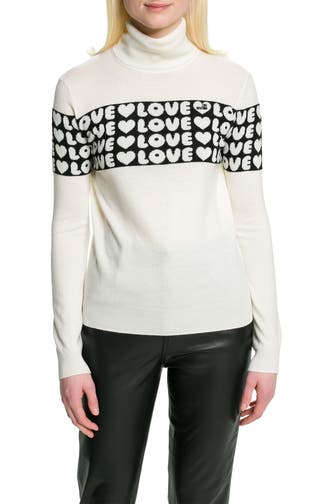 LOVE MOSCHINO Rollkragenpullover zweifarbig