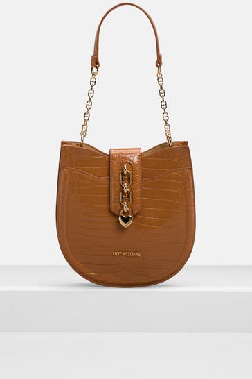 LOVE MOSCHINO Schultertasche cognac croco