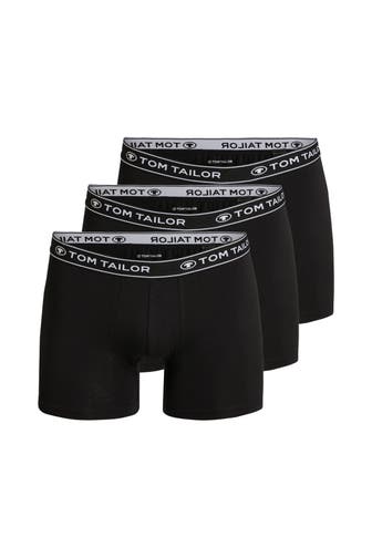 TOM TAILOR 3er-Pack Boxer Trunks schwarz