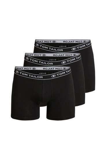 TOM TAILOR - 3er-Pack Boxer Trunks schwarz