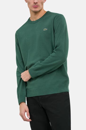 LACOSTE Strickpullover waldgrün