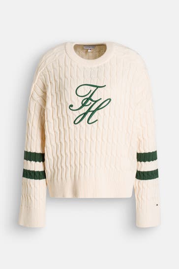 TOMMY HILFIGER Strickpullover ecru