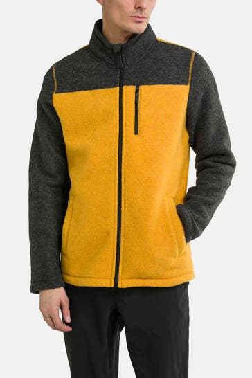 SMARTWOOL Wollmix-Fleecejacke zweifarbig