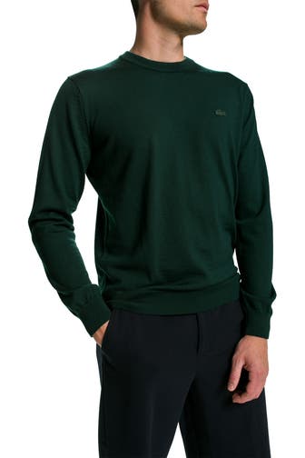 LACOSTE Strickpullover dunkelgrün