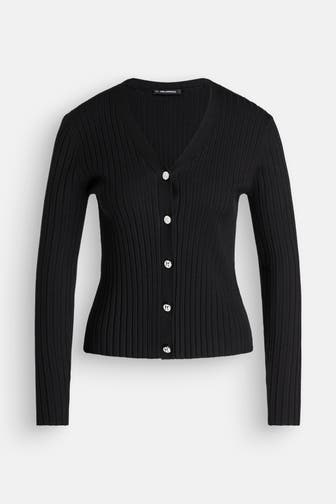 KARL LAGERFELD Strickjacke schwarz