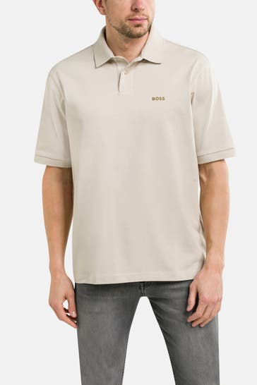 BOSS GREEN Polo-Shirt 'Pavel' beige