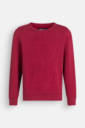 REPLAY Sweatshirt dunkelrot