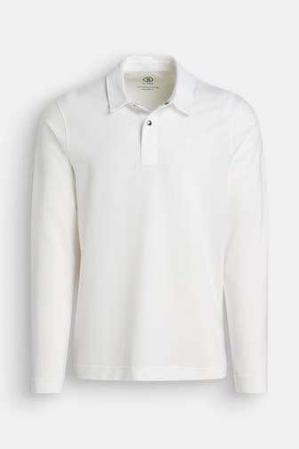 BOGNER Langarm-Polo 'Timon-6' weiß