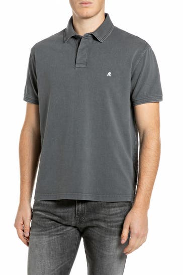 REPLAY Polo-Shirt grau