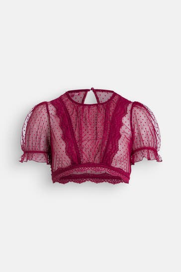 KRÜGER Dirndlbluse 'Kelly' beere