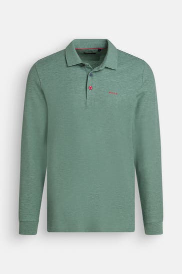 NEW ZEALAND AUCKLAND Langarm-Polo jade