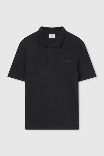 CHAMPION Polo-Shirt schwarz Regular Fit