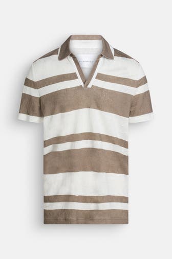 BALDESSARINI Leinen Polo-Shirt gestreift