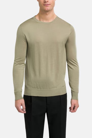 TIGER OF SWEDEN Merino-Strickpullover 'Connor' oliv