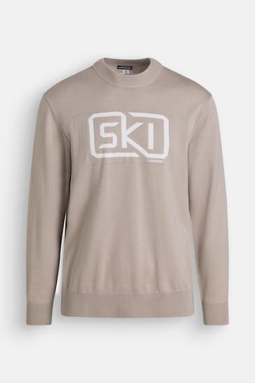 J.LINDEBERG SPORTSWEAR Woll-Strickpullover beige