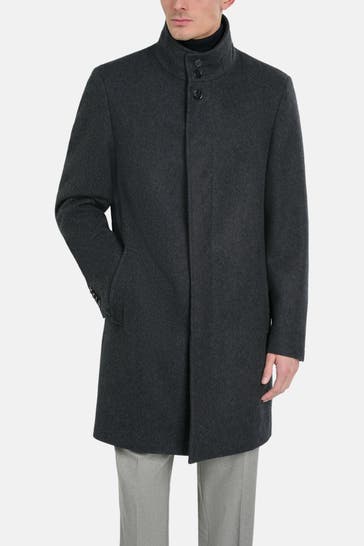 HECHTER Paris Wollmixmantel dunkelgrau