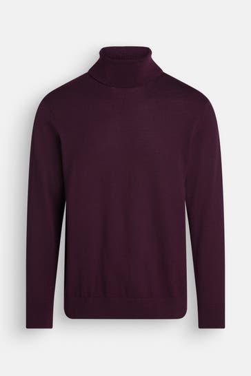 CALVIN KLEIN Wollpullover burgunder