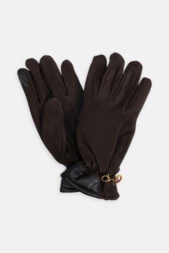 TIMBERLAND Leder-Handschuhe dunkelbraun